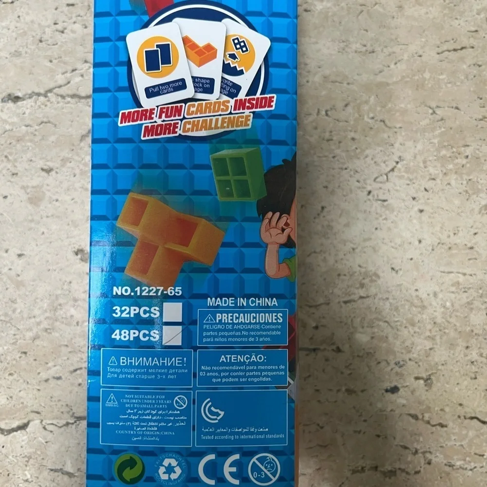 ALKISTA 48 Pcs Tetra Tower Balance Stacking Blocks Game, Board Games